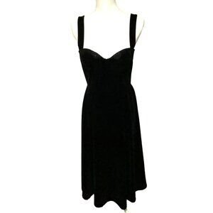 Black Velvet Dress M Going Out Date Night Holiday Party Glam Romantic Whimsygoth